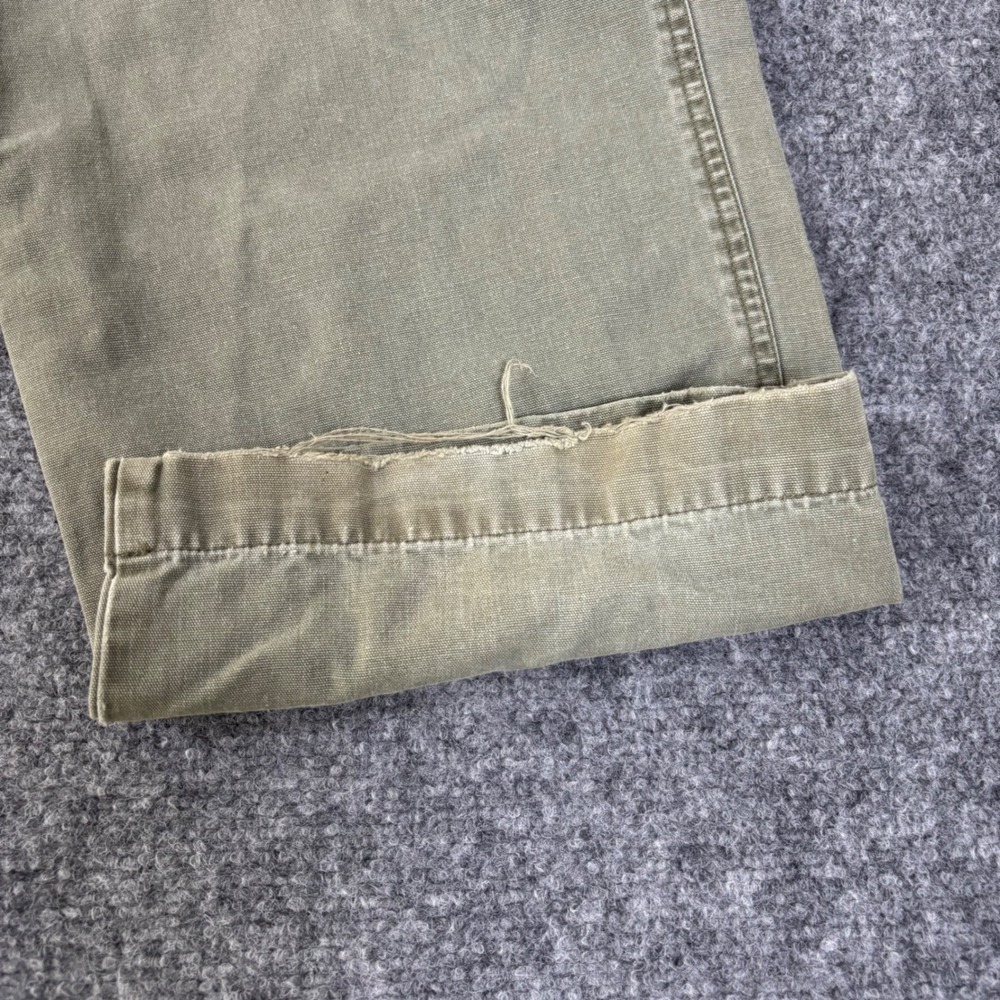Old‎ Navy VTG Khakis Mens 34x32 Green Canvas Chino Pants Straight Rugged *Flaw - Picture 9 of 12